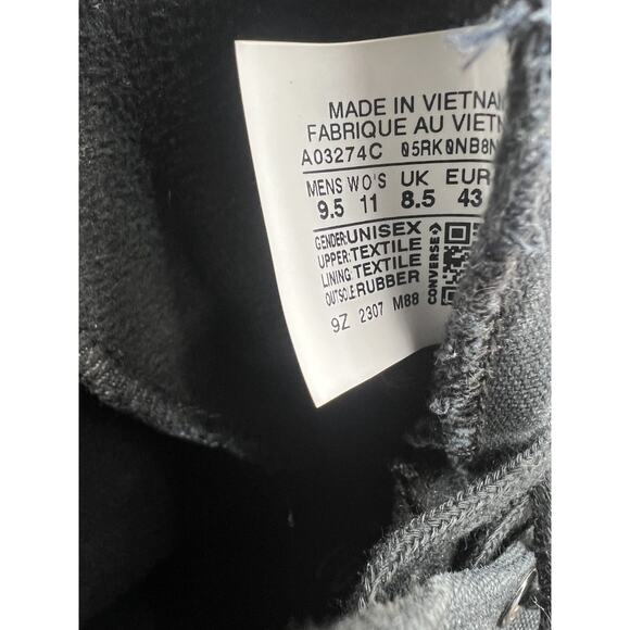 Converse Chuck Waterproof 70 AT-CX Counter Climate High Triple Black Size 9.5 - Picture 9 of 9